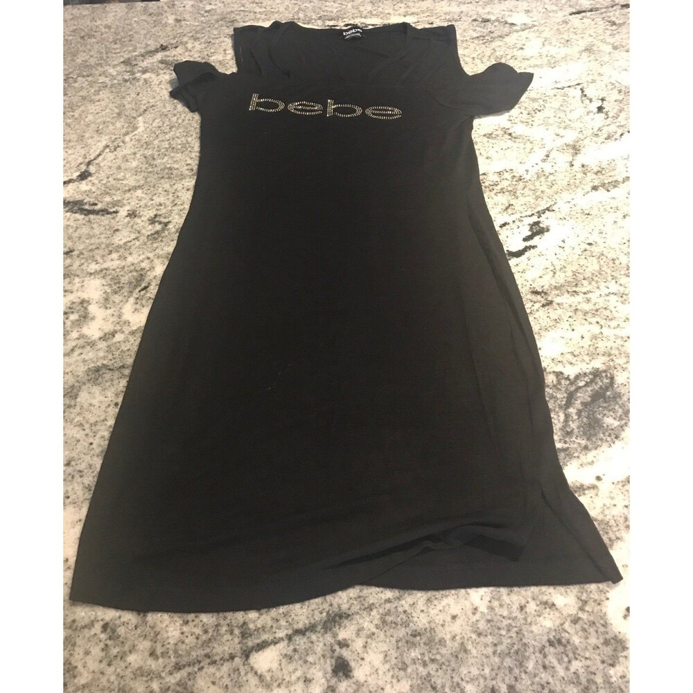 Bebe long tshirt bling dress gown